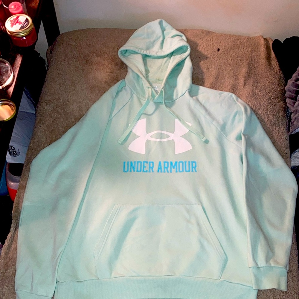 Large Under Armour Mint Green Hoodie